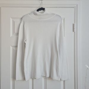 Chico's Classic White Turtleneck Sweater
